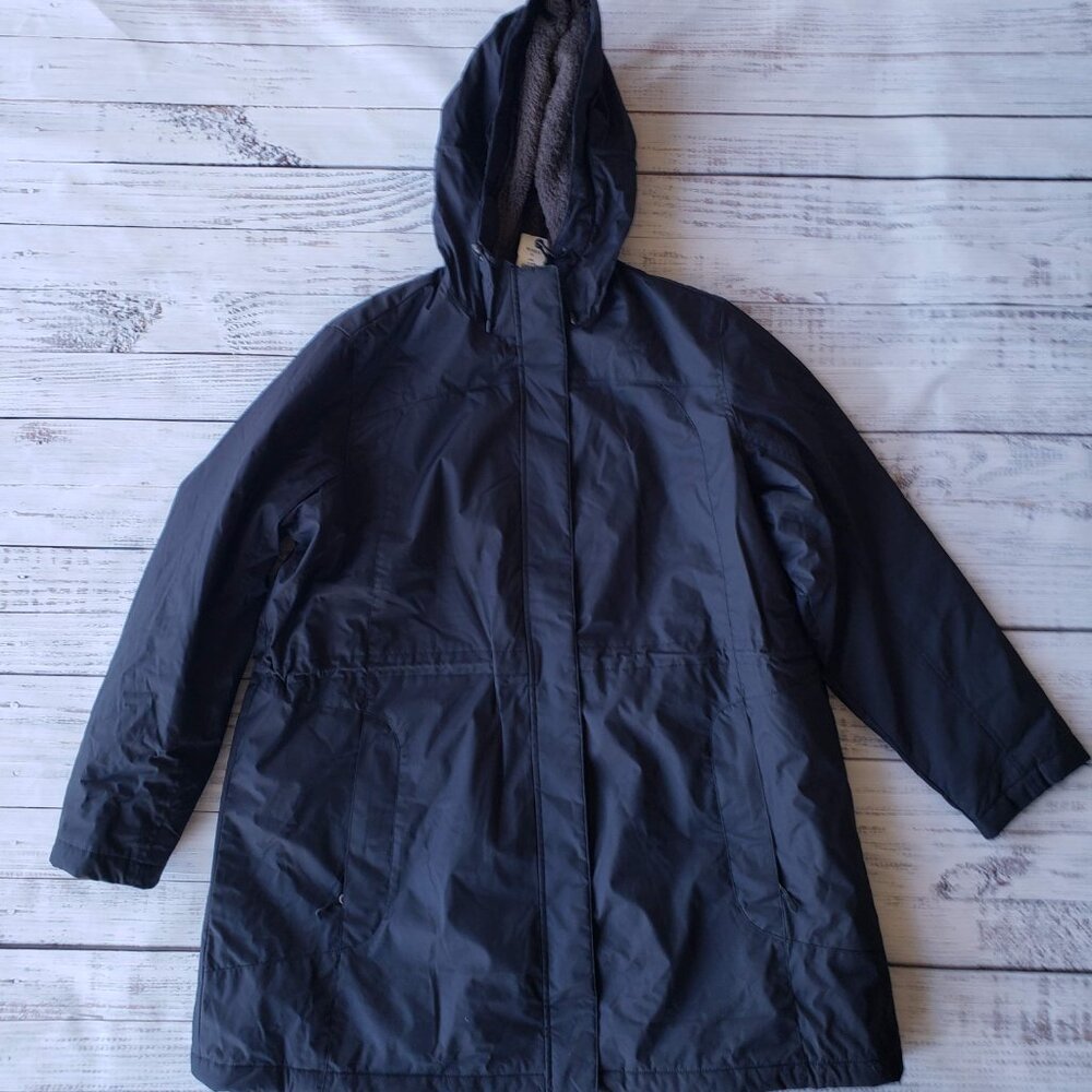 2X L.L. Bean Women's Black Winter Warmer Jacket With Hood